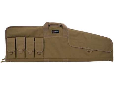 GPS Bags Single Rifle Case 600D Polyester w/ Mag Pouch Lockable Zippers Fleece-Lining