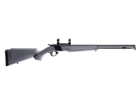 CVA PR2119M Wolf 50 Cal 24" Blued Steel Barrel & Steel Receiver w/Picatinny Rail, Fixed Stealth Gray Synthetic Stock