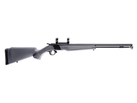 CVA PR2119M Wolf 50 Cal 24" Blued Steel Barrel & Steel Receiver w/Picatinny Rail, Fixed Stealth Gray Synthetic Stock