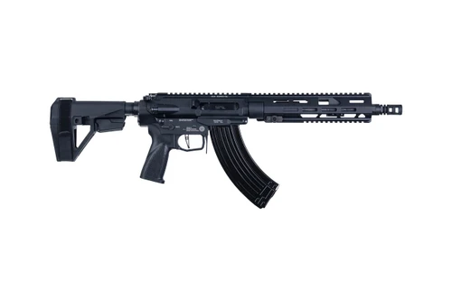 Grand Power 197892033039 ARAQ-S 7.62x39mm 30 Round Magazine 11" Black, Receiver w/Picatinny Rail, M-LOK Handguard, Black Polymer SB Tactical SBA5 Brace, Black Pistol Grip, Right Hand
