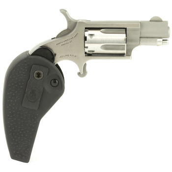 North American Arms 22LRHG MiniRevolver  22 LR 5 Shot 1.13 Barrel Overall Stainless Steel Finish Black Synthetic Holster Grip UPC: 744253000492