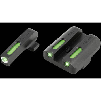 TruGlo TG13XD1A TFX  Black  Green Tritium  Fiber Optic White Outline Front Sight Green Tritium  Fiber Optic Rear Sight UPC: 788130020012