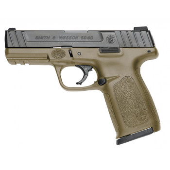 Smith  Wesson 11999 SD40  Compact Frame 40 SW 141 4 Black Armornite Stainless Steel Barrel  Serrated Slide Flat Dark Earth Polymer Frame wPicatinny Rail FDE Textured Grip No Safety UPC: 022188872422
