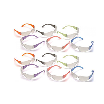 Pyramex S4110SMP Intruder Glasses Adult Clear Lens AntiScratch Polycarbonate 12 Pair UPC: 814992000562