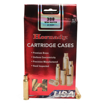 Hornady 8661 Unprimed Cases Cartridge 308 Win Rifle Brass UPC: 090255486612