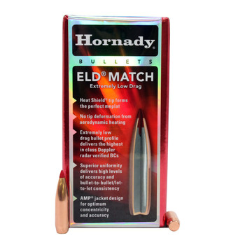 Hornady 26175 ELD Match  6.5mm .264 120 gr Extremely Low Drag Match 100 Per Box 25 Case UPC: 090255261752