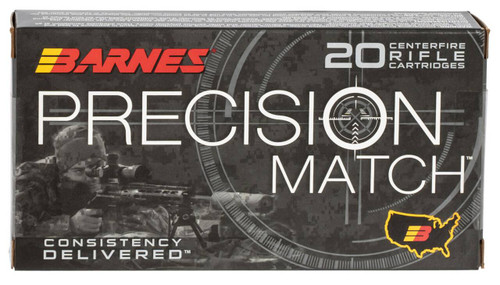 Barnes Precision Match Hyper Velocity Centerfire Ammunition, 6.5 Creedmoor, Open Tip Match Boat Tail, 140 Grain - 20 Cartridge Box ( 20 / 1 )