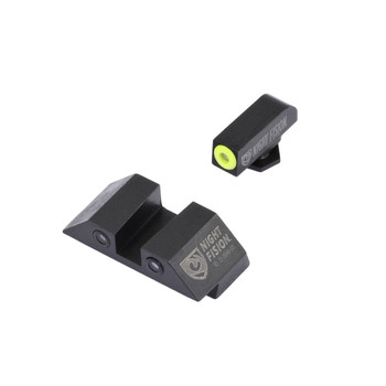 Night Fision GLK001003YGZ Tritium Sight Set  Fixed Yellow Ring FrontBlack Ring RearBlack Frame Compatible wGlock 171934 Front PostRear Dovetail Mount UPC: 856386007092