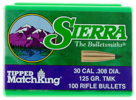 Sierra Tipped MatchKing (TMK) 30 Cal 125gr 100/bx UPC: 092763077252