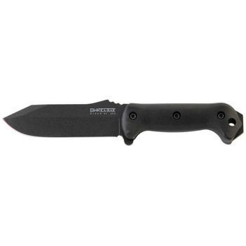 KaBar BK2 Becker Campanion 5.25 Fixed Clip Point Drop Point Plain Black 1095 CroVan Blade Black Ultramid Handle Includes Sheath UPC: 617717200021