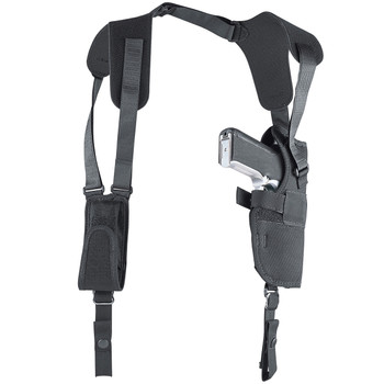 Uncle Mikes 75051 ProPak Vertical Shoulder Shoulder Size 05 Black Nylon Harness Fits Large SemiAuto Fits 4.505 Barrel Right Hand UPC: 043699750511