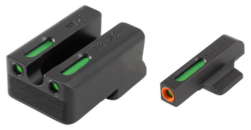 TruGlo TG13NV4PC TFX Pro  Black  Green Tritium  Fiber Optic Orange Outline Front Sight Green Tritium  Fiber Optic Rear Sight UPC: 788130022801