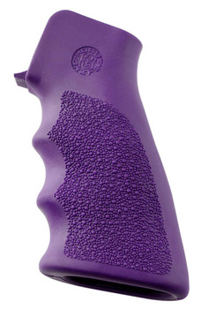 Hogue 15006 OverMolded Grip Cobblestone Purple Rubber with Finger Grooves for AR15 M16 UPC: 743108150061