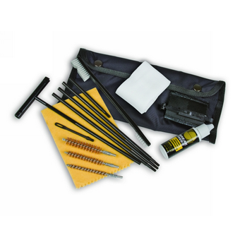 KleenBore POU301B All Caliber Cleaning Kit HandgunRifle BronzeNylon Bristles Nylon Case UPC: 026249000281
