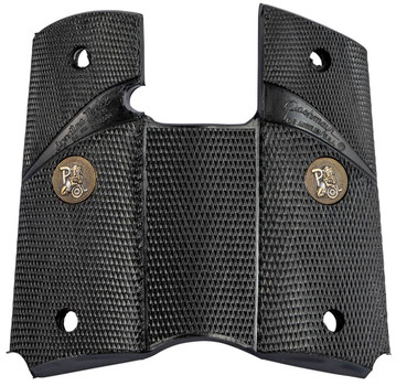 Pachmayr 02545 Signature Grip Wraparound Checkered Black Rubber for Colt Officer UPC: 034337025450