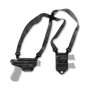 Galco MCII212B Miami Classic II Shoulder System Size Fits Chest Up To 56 Black Leather Harness Fits 1911 Fits 3.50 Barrel Right Hand UPC: 601299070530