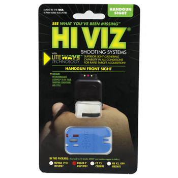 HiViz RGPLW01 Ruger PSeries  SP 101 LiteWave Front Sight  Black  Green Interchangeable Fiber Optic Front Sight UPC: 613485589160