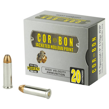 CORBON 38SPL+P 110GR JHP 20/500 UPC: 757750357020