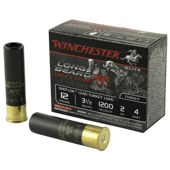 Winchester Long Beard XR 12 Gauge Shotshell Ammunition, 3 1/2 Inch, 1200 FPS, 2/3 Ounce, #4 Shot - 10 Cartridge Box ( 10 / 1 )