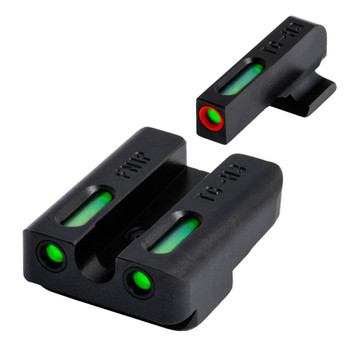 TruGlo TG13HP1PC TFX Pro  Black  Green Tritium  Fiber Optic Orange Outline Front Sight Green Tritium  Fiber Optic Rear Sight UPC: 788130022740