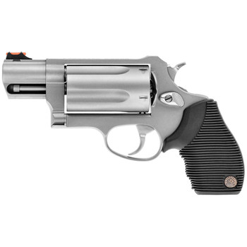 Taurus 2441039TC Judge Public Defender 45 Colt LC Caliber or 2.50 410 Gauge with 2.50 Barrel 5rd Capacity Cylinder Overall Matte Finish Stainless Steel  Black Ribber Grip UPC: 725327607090