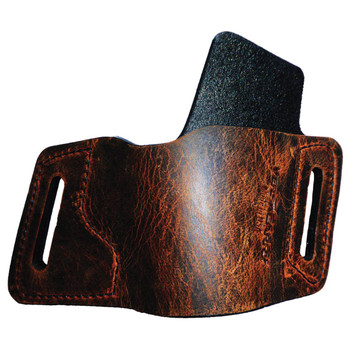 Versacarry WBOWB23 Protector S1 OWB Distressed Brown Leather Belt Slide Fits Large SemiAuto Right Hand UPC: 643989153680