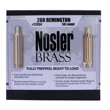 Nosler Brass 260 Rem 50/bx UPC: 054041113540