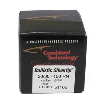 Nosler Bullet Ballistic Silvertip 30cal 150gr RN 50/bx UPC: 054041511650