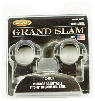Weaver Mounts 49320 Grand Slam Windage Adjustable  Matte Black 1 Extra High UPC: 076683493200