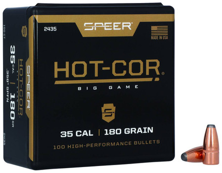 Speer 2435 HotCor  35 Cal .358 180 gr Spitzer Soft Point 100 Per Box 5 Case UPC: 076683024350