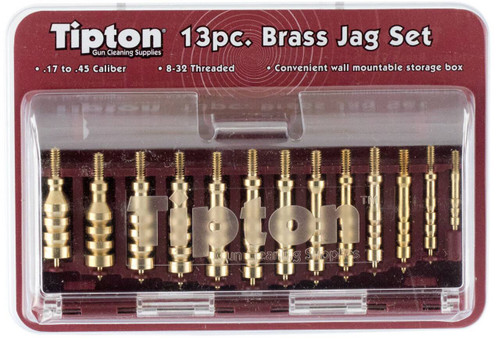 Tipton 749245 Jag Set  MultiCaliber 832540 Thread Brass 13 Pieces Includes Storage Box UPC: 661120325000