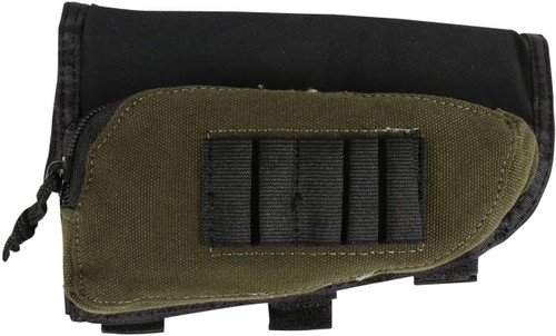 Allen 20550 Buttstock Shell Holder  wZippered Accessory Pouch Cordura 5rd Capacity Rifle Buttstock Mount UPC: 026509205500