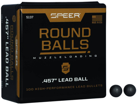 Speer 5137 Lead Balls  45 Cal Lead Ball .457 Dia 143 gr 100 Per Box 5 Case UPC: 076683051370