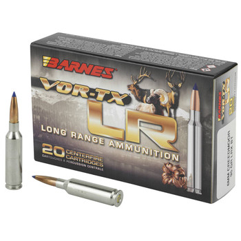 Barnes Vor-TX LR Hyper Velocity Centerfire Ammunition, 6mm Creedmoor, LRX Boat Tail, 100 Grain - 20 Cartridge Box ( 20 / 1 )