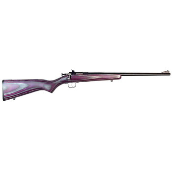 Crickett KSA2227 Youth  22 LR 1rd 16.12 Blued Barrel  Receiver Fixed FrontAdjustable Rear Sights Purple Laminate Stock w11.5 LOP Rebounding Firing Pin Safety UPC: 611613022275