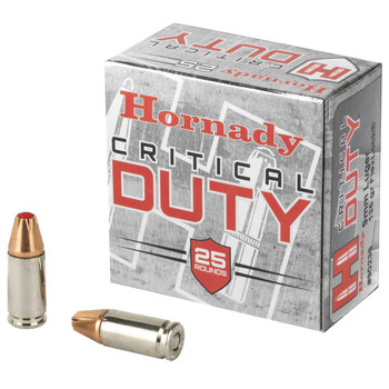 Hornady Critical Duty Subsonic Centerfire Ammunition, 9mm Luger, Hornady FlexLock, 135 Grain - 25 Cartridge Box ( 25 / 1 )
