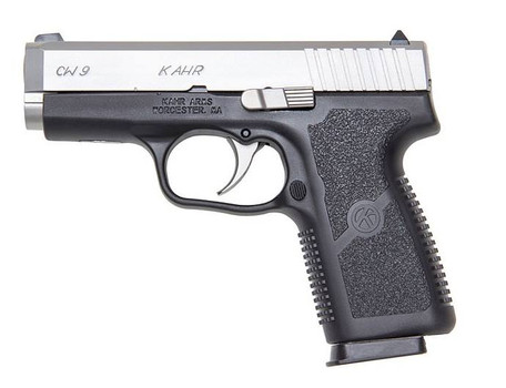 Kahr Arms CW9093N CW CA Compliant 9mm Luger 71 3.50 Stainless Steel Barrel Matte Stainless Serrated Stainless Steel Slide Black Polymer Frame Black Textured Polymer Grip UPC: 602686047395
