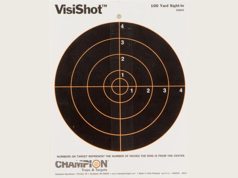 Champion Targets 45802 VisiShot Hanging Paper Black/White 8" Bullseye 10 Pack