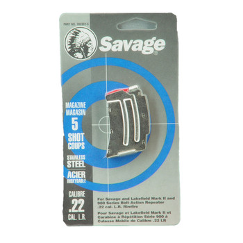 Savage Arms 90007 MKII  Stainless Detachable 5rd for 22 LR  17 Mach 2 Savage MKII UPC: 062654900075