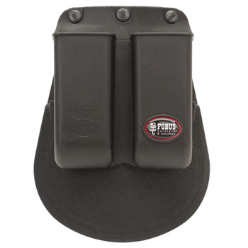 Fobus 6922P Double Mag Pouch  Black Polymer Paddle Compatible w Single Stack UPC: 676315007715