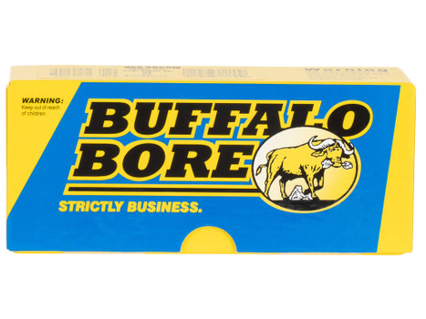 Buffalo Bore Ammunition 47D20 Hunting & Sniping Strictly Business 458SOCOM 400gr Semi Jacketed Flat Point 20 Per Box/12 Case