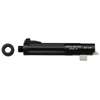 Tactical Solutions TL55TEMBRF TrailLite Barrel 22 LR 5.50 Black Matte Finish 6061T6 Aluminum Material with Fluting Threading  Fiber Optic Front Sight for Browning Buck Mark UPC: 879971000155
