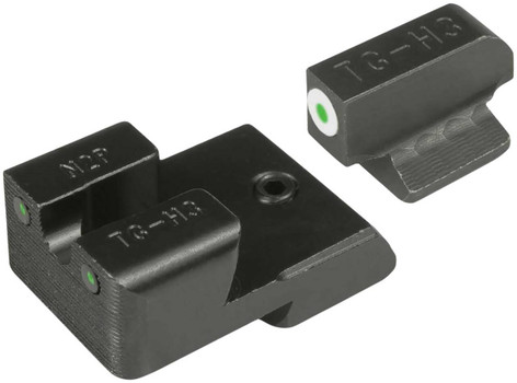 TruGlo TGTG231N4W Tritium Pro  Green Tritium Front  Rear Black Nitride Fortress Frame Fits 1911 3 Officer  4.25 Front Sight DovetailRear Sight Dovetail Mount UPC: 788130023945
