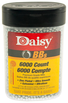 Daisy 60 PrecisionMax Premium 177 Zinc Plated Steel 6000 Per Bottle UPC: 039256200605