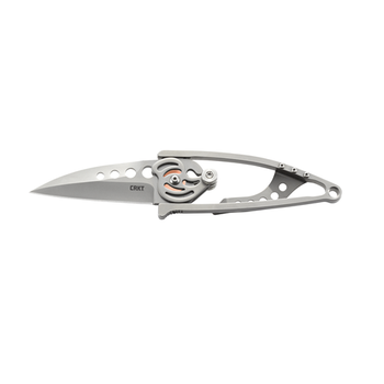 CRKT 5102N Snap Lock  2.55 Folding Drop Point Plain Bead Blasted 420J2 SS BladeStainless Steel Handle Features Money Clip Includes Pocket Clip UPC: 794023510225