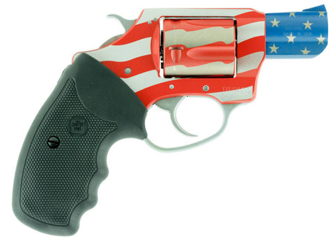 Charter Arms 23872 Undercover The Old Glory Small 38 Special 5 Shot 2 American Flag Stainless Steel Barrel  Cylinder American Flag Aluminum Frame wBlack Finger Grooved Rubber Grip Exposed Hammer UPC: 678958238723