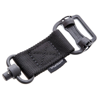 Magpul MAG519BLK MS1MS4 Sling Adapter made of Steel with Maganese Phosphate Black Finish Polymer Hardware Nylon 1.25 Webbing  Two to OnePoint Design for AR15 M4 M16 AKPlatform  AKM UPC: 873750010823