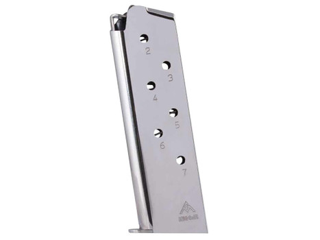 Mec-Gar MGCG4507N Colt Government 7rd 45 ACP, Nickel Stainless Steel