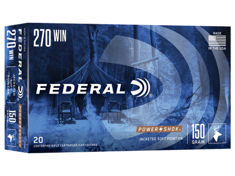 Federal 270B Power-Shok 270Win 150gr Jacketed Soft Point 20 Per Box/10 Case