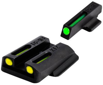 TruGlo TGTG131RT2Y TFO  Black  Green Tritium  Fiber Optic Front Sight Yellow Tritium  Fiber Optic Rear Sight UPC: 788130019573